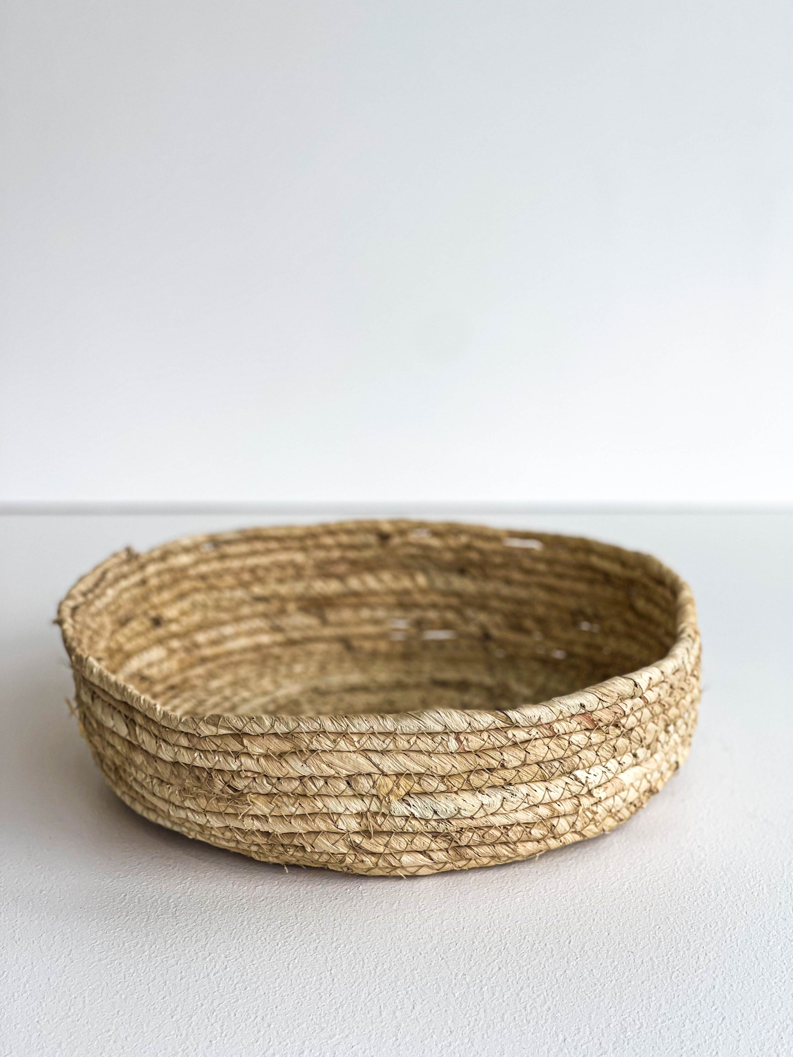 PANIER DE PAILLE ROND